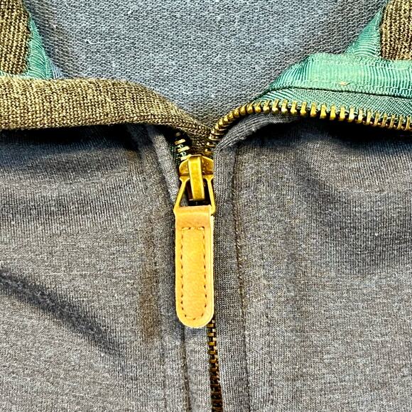 Pebble Beach Performance Golf 1/4 Zip Pullover L Dark Blue w/ Grey Contrast Trim - Picture 4 of 8